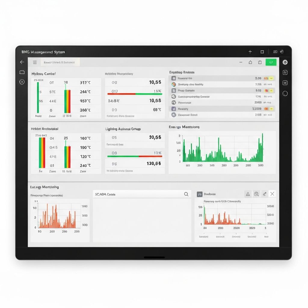 Sistem BMS profesional cu interfață SCADA